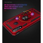 Wholesale Samsung Galaxy A10S Tech Armor Ring Grip Case with Metal Plate (Red)